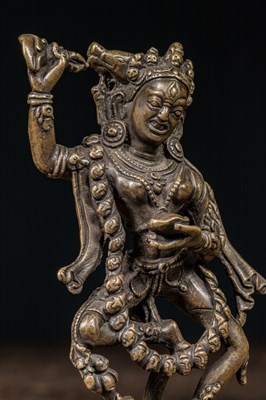 Lot 57 - STANDING BRONZE VAJRAVARAHI TIBET 15TH CENTURY