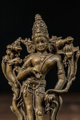 Lot 53 - EARLY STANDING BRONZE VAJRSATTVA TIBET 12TH CENTURY PALA DYNASTY