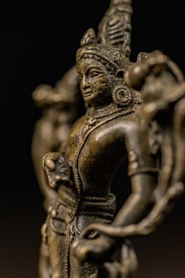Lot 53 - EARLY STANDING BRONZE VAJRSATTVA TIBET 12TH CENTURY PALA DYNASTY