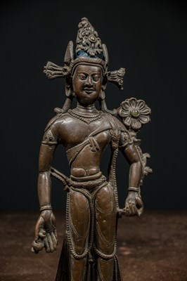 Lot 50 - STANDING BRONZE PADMAPANI TIBET / KASHMIR 13TH CENTURY