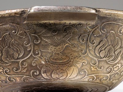 Lot 20 - EAR CUP WITH FLOWERS AND BIRDS