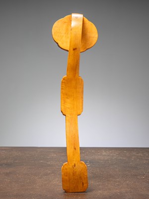 Lot 18 - (R) A CARVED BOXWOOD RUYI SCEPTER CHINA QING DYNASTY (1644–1911)