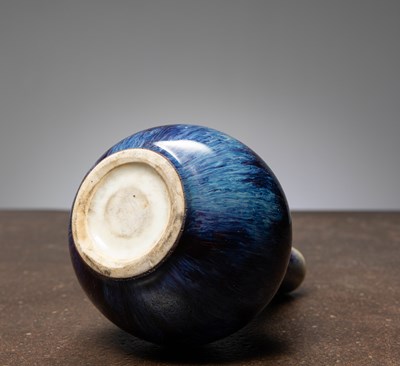 Lot 82 - (R) BALUSTER VASE KINGFISHER GLAZE QING DYNASTY CHINA
