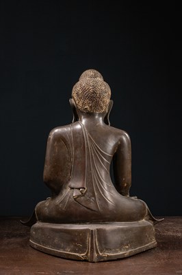Lot 62 - (R) A BRONZE SEATED MANDALAY BUDDHA , BIRMA 19TH CENTURY