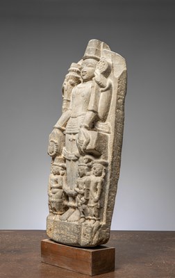 Lot 40 - (R) STANDING STONE VISHNU INDIA RAJASTAN DATED 1538