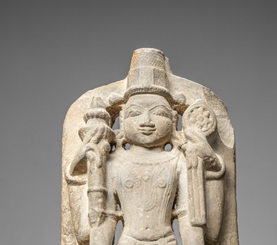 Lot 40 - (R) STANDING STONE VISHNU INDIA RAJASTAN DATED 1538