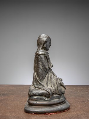 Lot 18 - (R) SEATED BRONZE WARRIOR ZHENWU (CHEN WU) , CHINA MING DYNASTY (1364-1644)