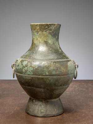Lot 88 - (R) A HU-TYPE BRONZE VASE, CHINA, HAN DYNASTY 2ND CENTURY BC