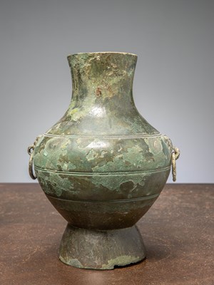 Lot 88 - (R) A HU-TYPE BRONZE VASE, CHINA, HAN DYNASTY 2ND CENTURY BC