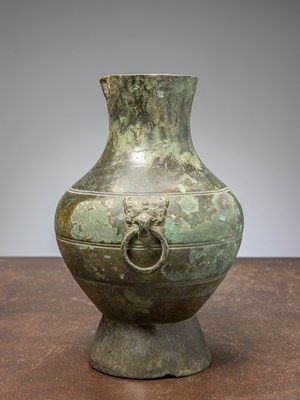Lot 88 - (R) A HU-TYPE BRONZE VASE, CHINA, HAN DYNASTY 2ND CENTURY BC