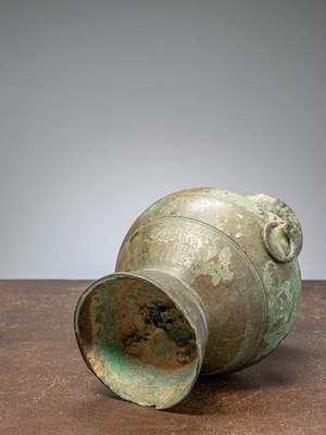 Lot 88 - (R) A HU-TYPE BRONZE VASE, CHINA, HAN DYNASTY 2ND CENTURY BC