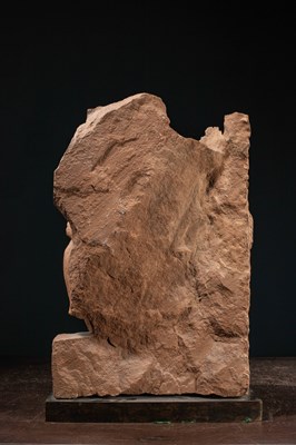 Lot 59 - (R) A SANDSTONE PANEL WITH DIVINE AND FEMALE FIGURES CENTRAL INDIA 11TH CENTUR