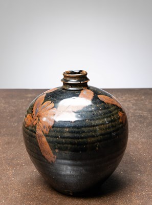 Lot 96 - (R) A HENAN BLACK-GLAZED VASE WITH SPLASH DECORATION, CHINA , EARLY MING DYNASTY