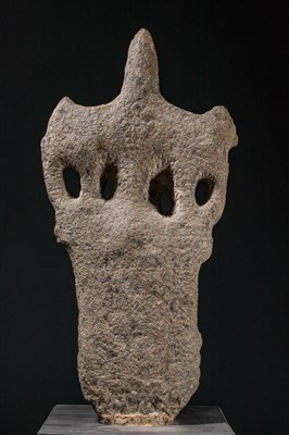 Lot 54 - (R) A FOUR-ARMED STANDING STONE VISHNU INDIA VIJAYANAGAR 15TH / 16TH CENTURY