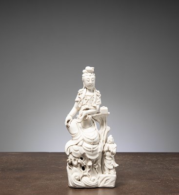 Lot 286 - (R) A DEHUA BLANC DE CHINA GUANYIN, CHINA, 19TH CENTURY