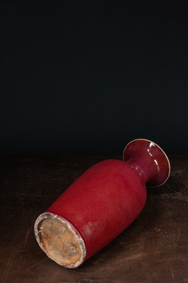 Lot 10 - (R) LARGE SANG DE BOEF VASE QING DYNASTY , KANGXI PERIOD (LATE 17TH - EARLY 18TH CENTURY)