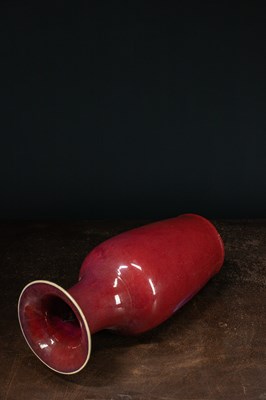 Lot 10 - (R) LARGE SANG DE BOEF VASE QING DYNASTY , KANGXI PERIOD (LATE 17TH - EARLY 18TH CENTURY)