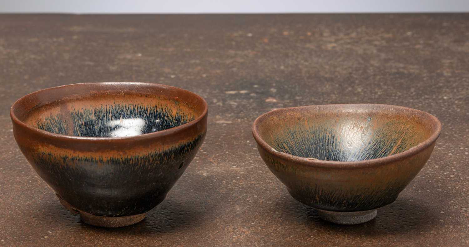Lot 34 - (R) A PAIR OF TEMMOKU BOWLS FUJIAN PROVINCE 11TH CENTURY NORTHERN SONG DYNASTY CHINA