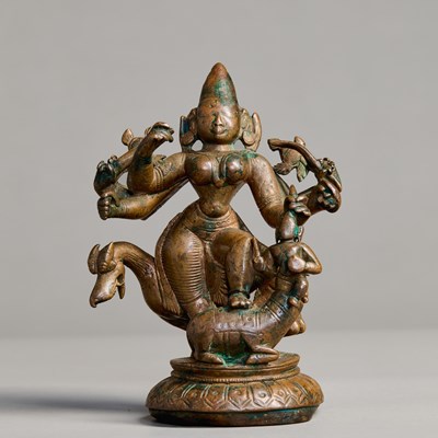 Lot 405 - Durga Slaying the buffalo India 15th century