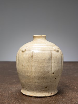 Lot 98 - (R) A SMALL BULBOUS VASE, CREAM-COLORED GLAZE, NORTH CHINA, SONG DYNASTY 11TH CENTURY