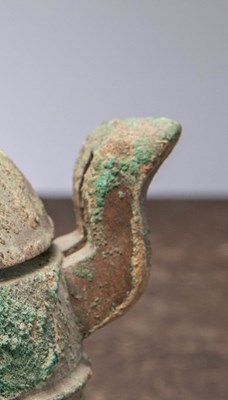 Lot 87 - (R) A TYPE DING SACRED BRONZE VESSEL, HAN DYNASTY, CHINA, 206 BC–AD 220