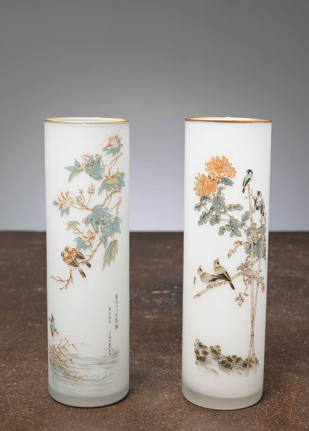 Lot 69 - (R) A PAIR FROST CLASS VASES, CHINA, EARLY 1900