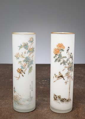Lot 69 - (R) A PAIR FROST CLASS VASES, CHINA, EARLY 1900