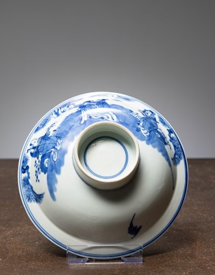 Lot 73 - (R) A DEEP BOWL WITHSCENE OF TAOIST GODS, CHINA, 18TH CENTURY