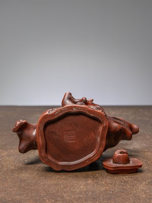 Lot 70 - (R) YIXING TEA POT, SHAPE OF A ROOT, LATE QING DYNASTY, CHINA 1900