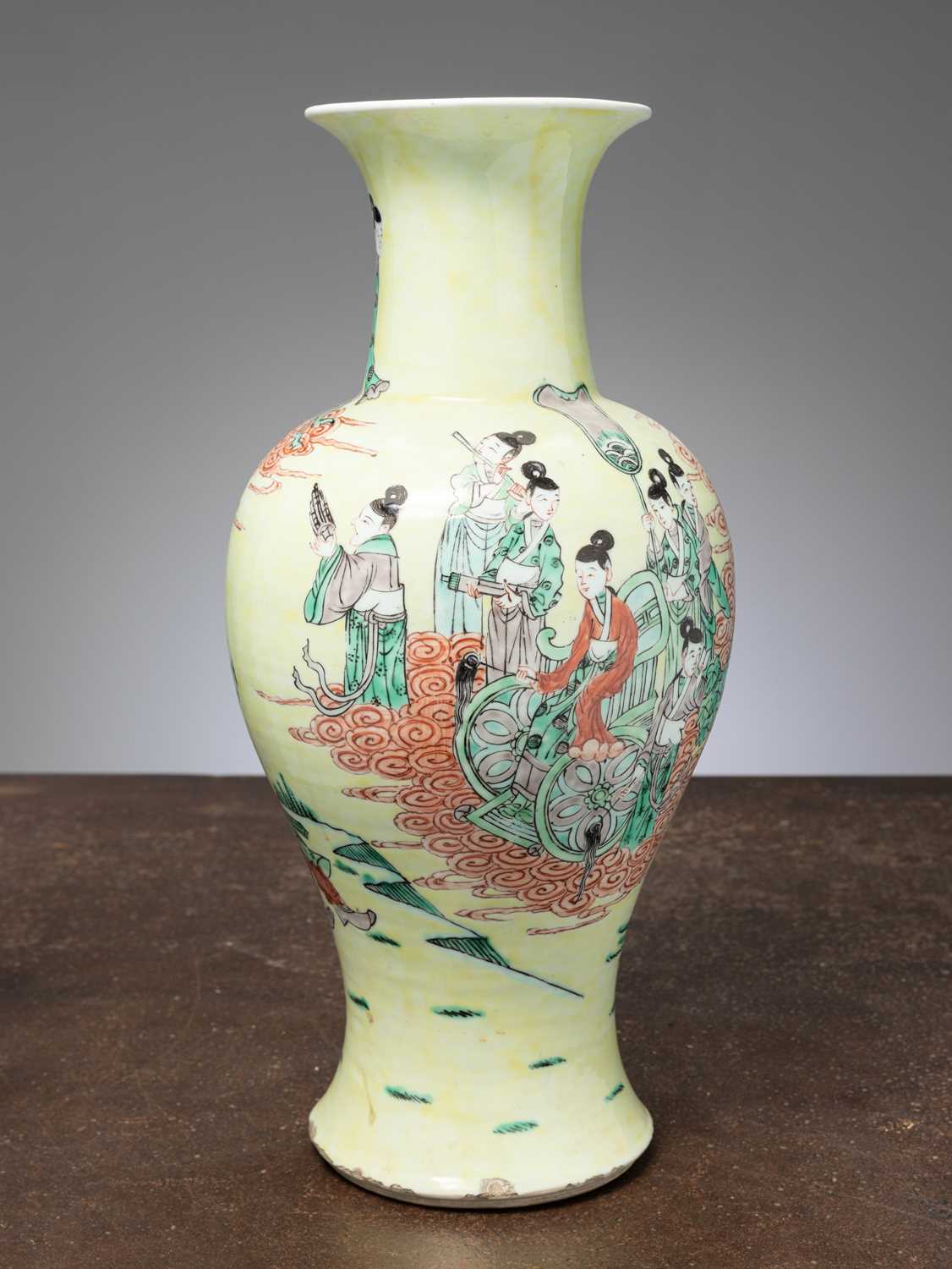 Lot 93 - (R) A YEN-YEN BALUSTER VASE, CHINA, KANGXI, 19TH CENTURY