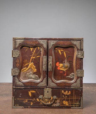 Lot 87 - (R) A JAPANESE LACQUER CABINET (KODANSU), MEIJI PERIOD, 19TH CENTURY