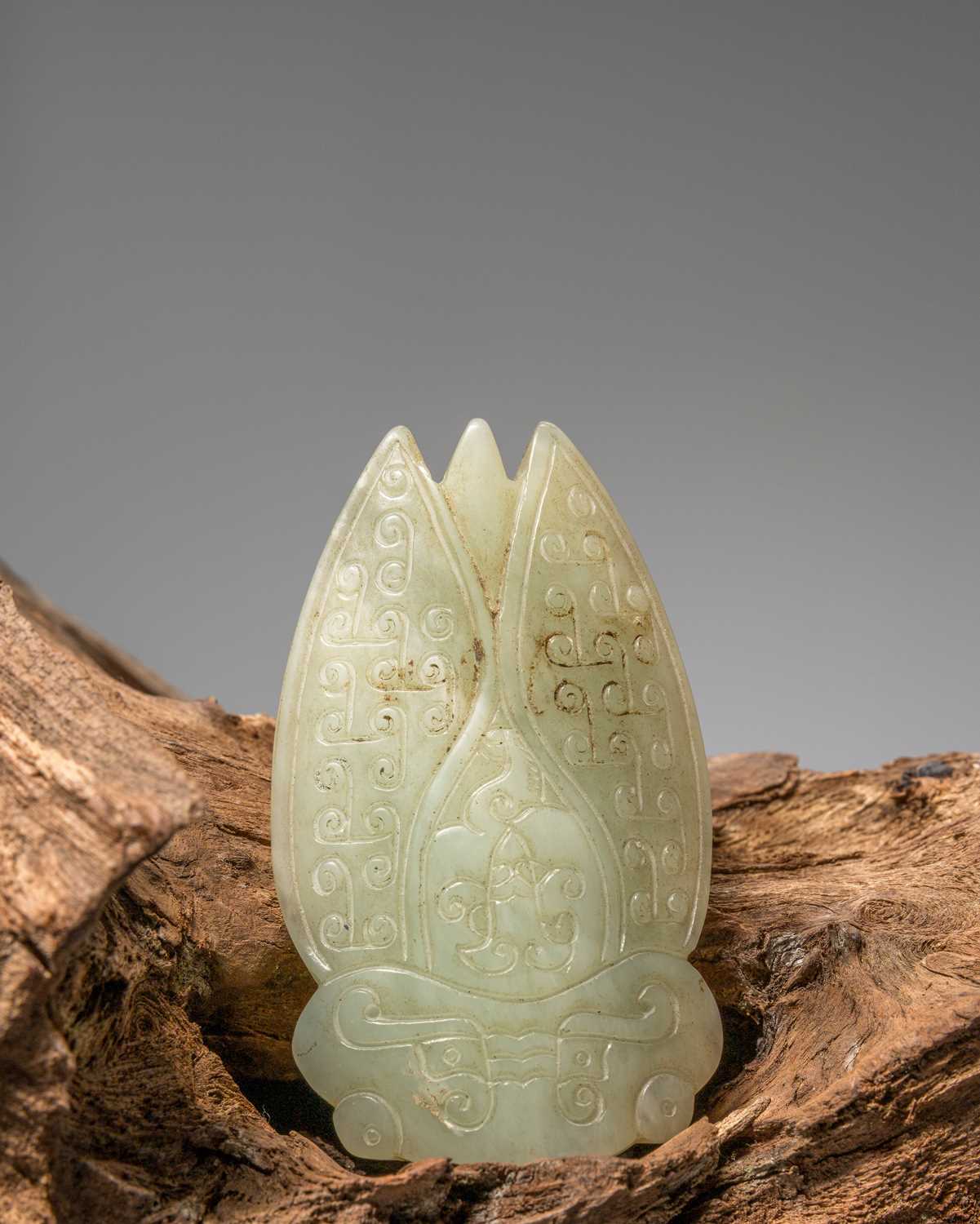 Lot 92 - (R) A JADE CICADA, LIGHT GREEN JADE, CHINA, SUNG TO MING DYNASTY, 12TH TO 16TH CENTURY