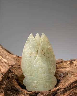 Lot 92 - (R) A JADE CICADA, LIGHT GREEN JADE, CHINA, SUNG TO MING DYNASTY, 12TH TO 16TH CENTURY