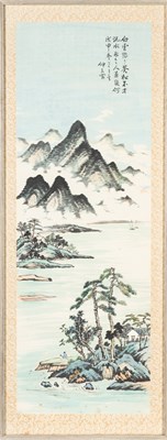 Lot 32 - (R) A SET OF FOUR CHINESE LANDSCAPE PAINTINGS DEPICTING THE FOUR SEASONS