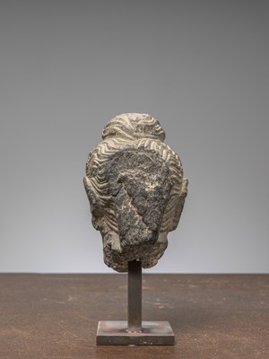 Lot 1 - A GREY SCHIST HEAD OF BUDDHA GANDHARA 4TH CENTURY