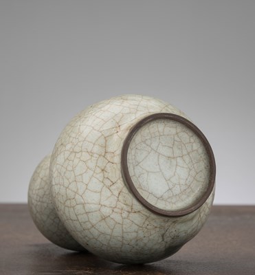 Lot 38 - A CRAQUELURE-GLAZED DOUBLE-GOURD VASE, CHINA, SONG DYNASTY, 12TH–13TH CENTURY