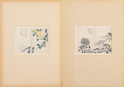 Lot 373 - (R) TWO JAPANESE WOODBLOCK PRINTS OF FLOWERS EDO PERIOD, 19TH CENTURY