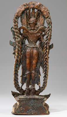 Lot 85 - LARGE STANDING VISHNU ON GARUDA