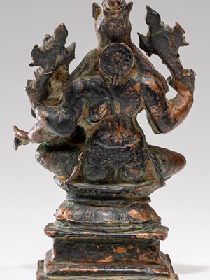 Lot 51 - RARE SCULPTURE OF KALKI AND PADMA