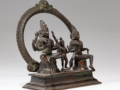 Lot 7 - SHIVA , PARVATI AND SKANDA