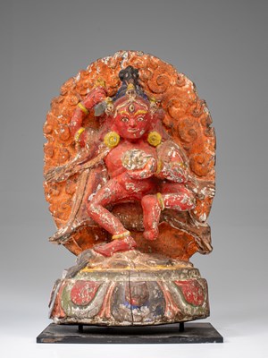 Lot 27 - THREE TANTRIC GODDESSES , VAJRAPANI - KURUKULLA - HAYAGRIVA