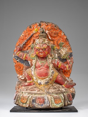 Lot 27 - THREE TANTRIC GODDESSES , VAJRAPANI - KURUKULLA - HAYAGRIVA