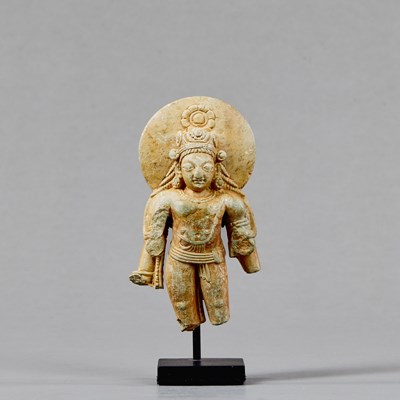 Lot 268 - STANDING LIME STONE BODHISATTVA KASHMIR 12TH CENTURY