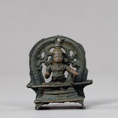 Lot 387 - INDIAN GODDESS BRONZE 16TH CENTURY