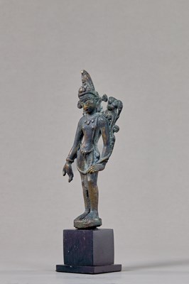 Lot 86 - STANDING PADMAPANI WITH INLAYS TIBET 13TH CENTURY