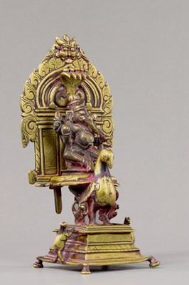 Lot 127 - SEATED GANESHA BRONZE INDIA 18TH CENTURY
