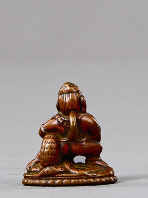 Lot 1 - STANDING JAMBHALA BRONZE TIBET 13TH C ENTURY
