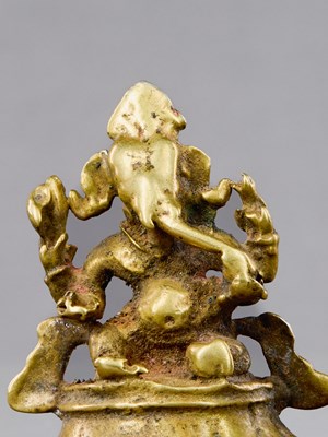 Lot 80 - GANESHA BRONZE INDIA 14TH CENTURY