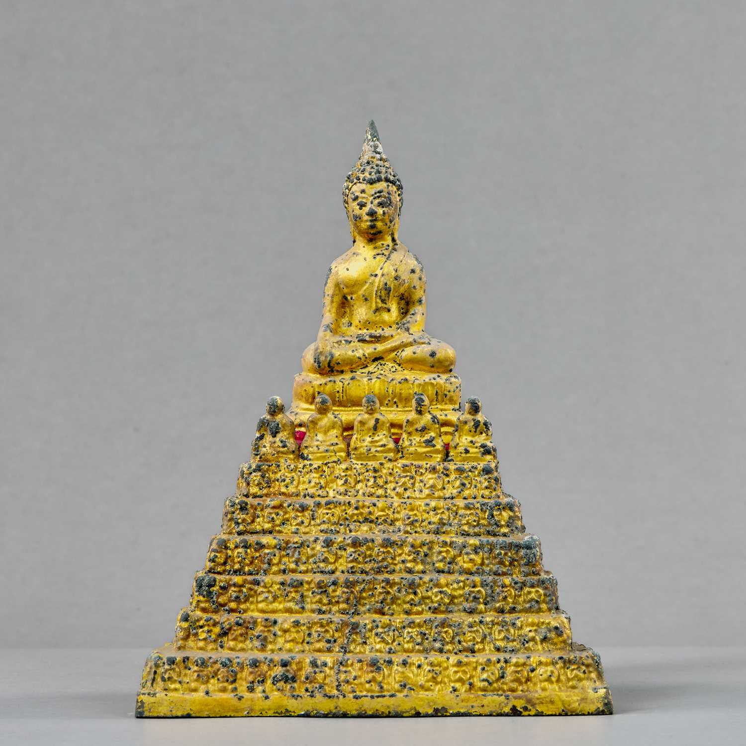 Lot 55 - SEATED BRONZE BUDDHA THAILAND RATTANAKOSIN 1850'S