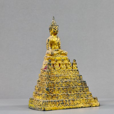 Lot 55 - SEATED BRONZE BUDDHA THAILAND RATTANAKOSIN 1850'S
